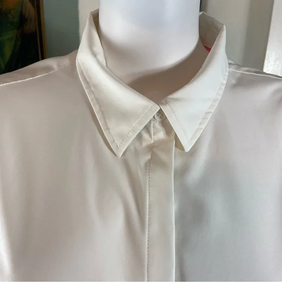 New NWT Modern Ambition White Button-Up Shirt Delightfully Technical Traveler L - Picture 6 of 15